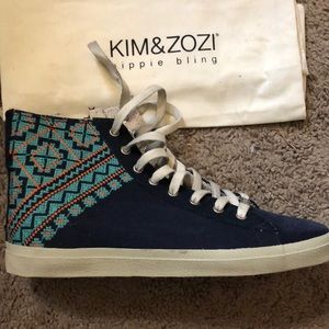 Kim & Zozi hippie bling high top sneakers